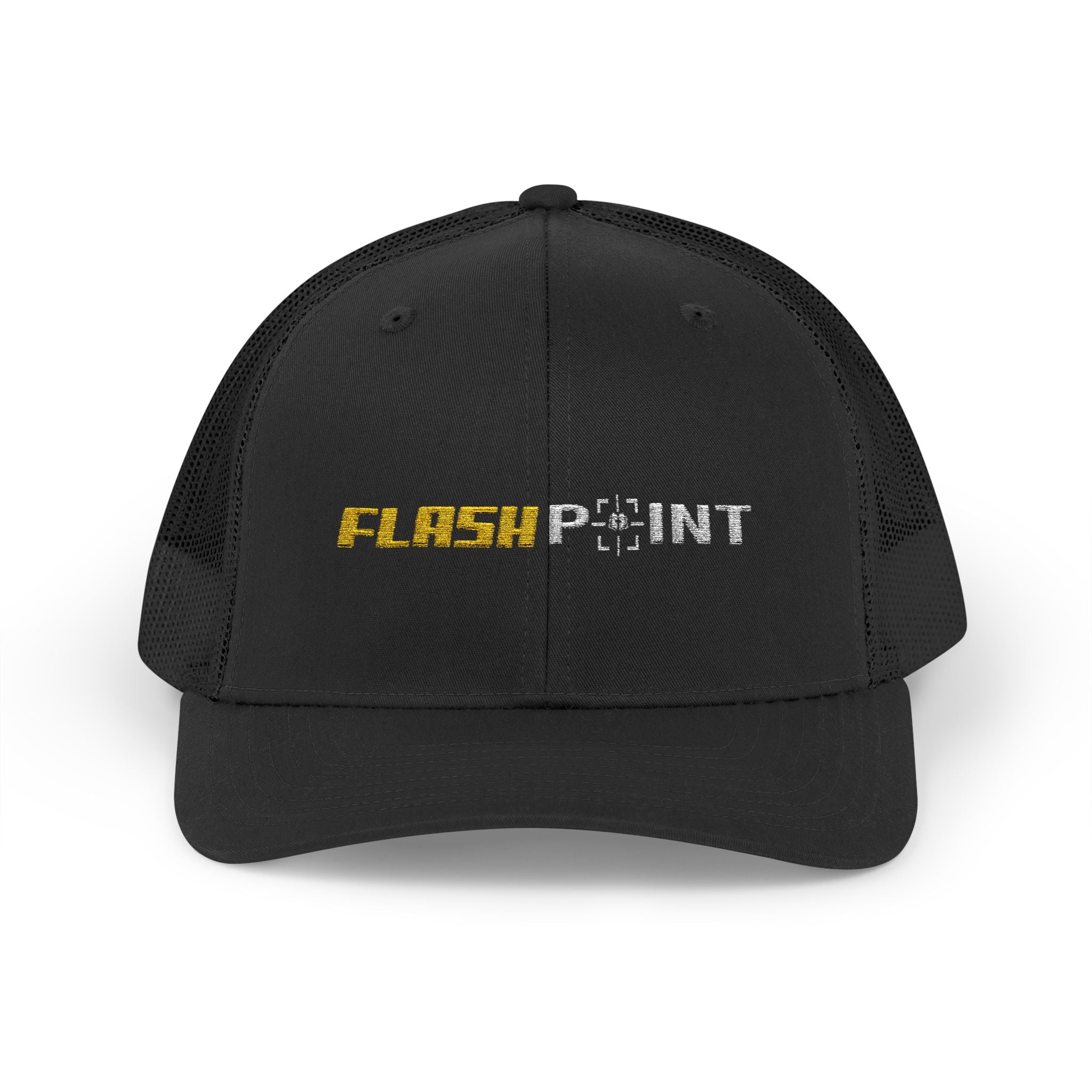 FlashPoint Logo Black Trucker Hat