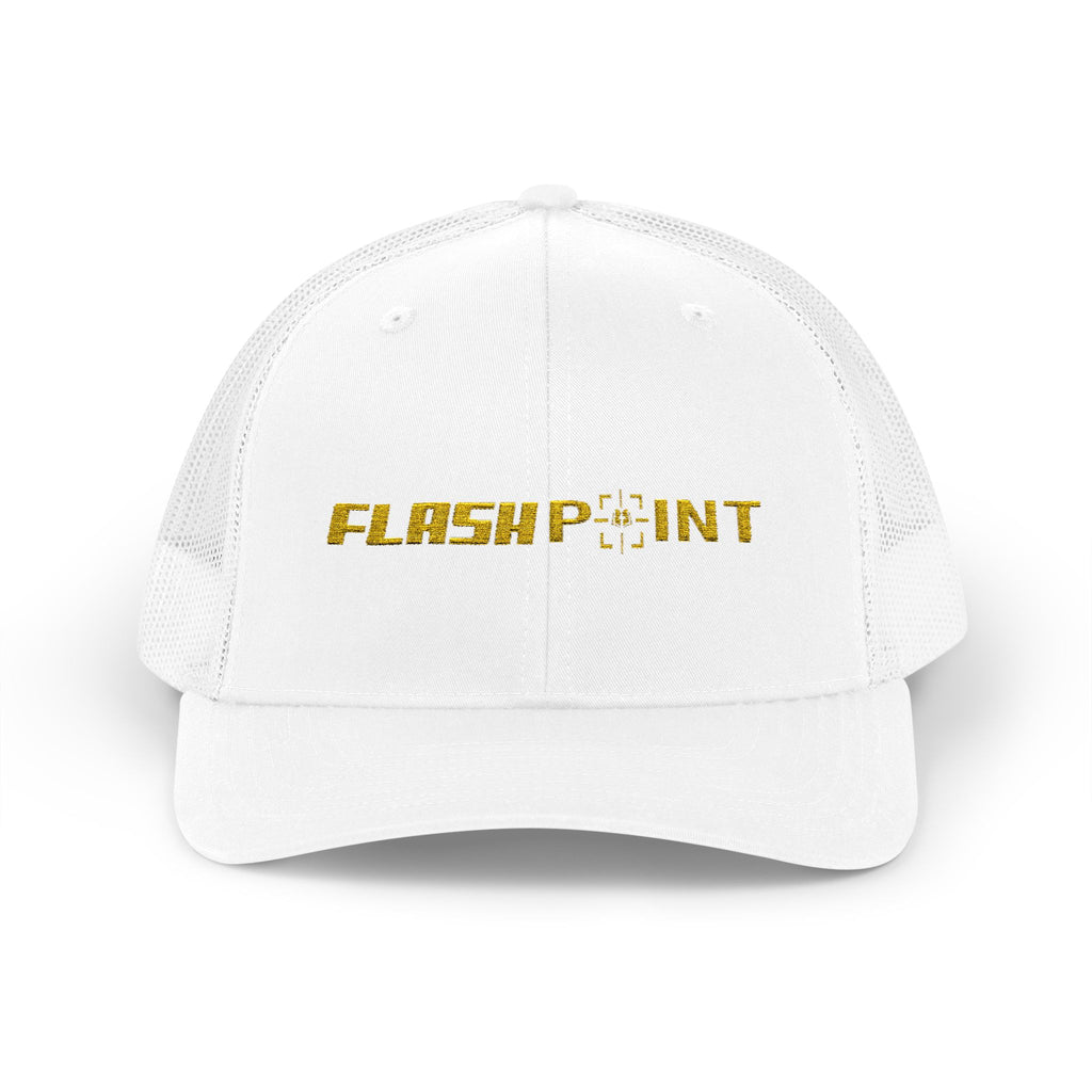 FlashPoint Logo White Trucker Cap