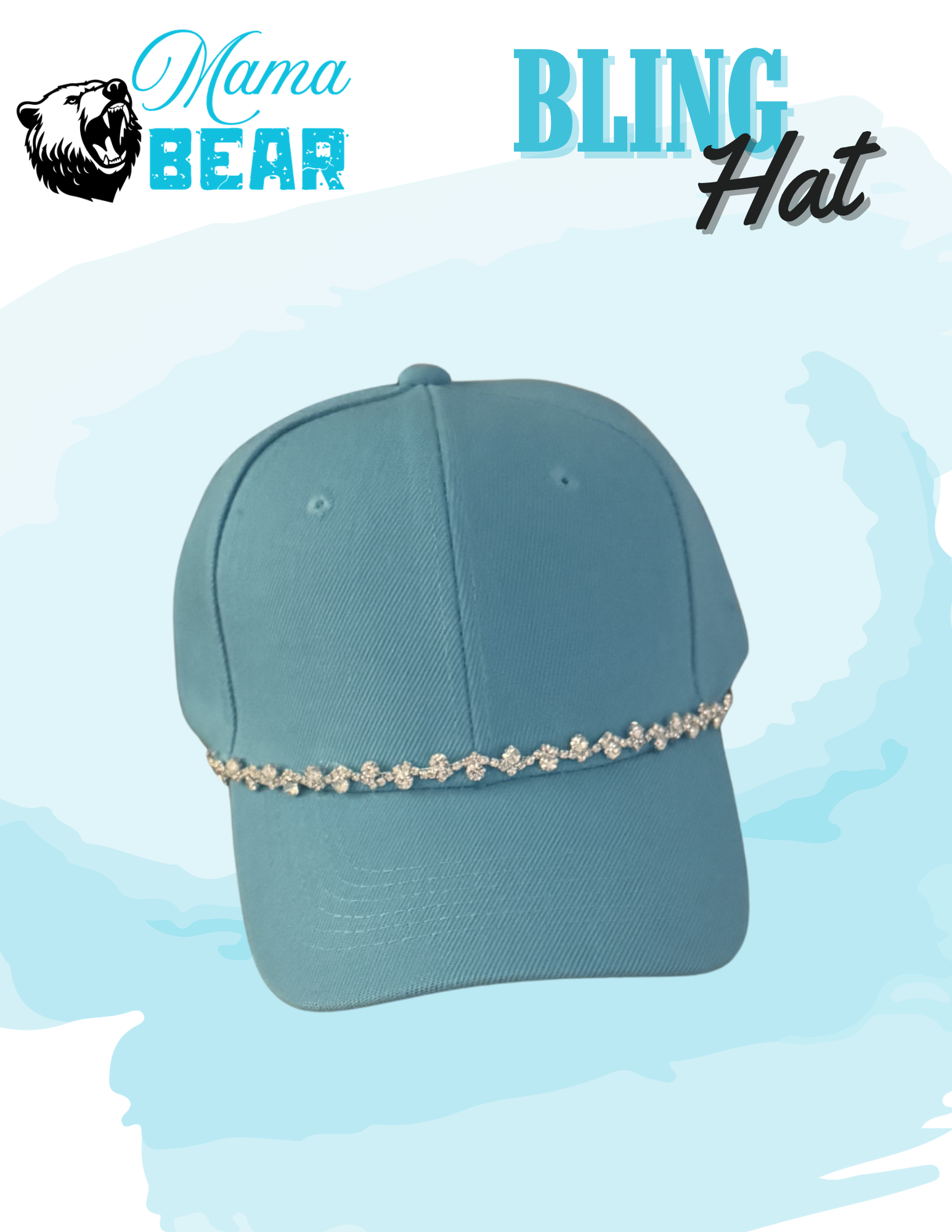 Mama Bear Bling Hat - Handmade by Teri