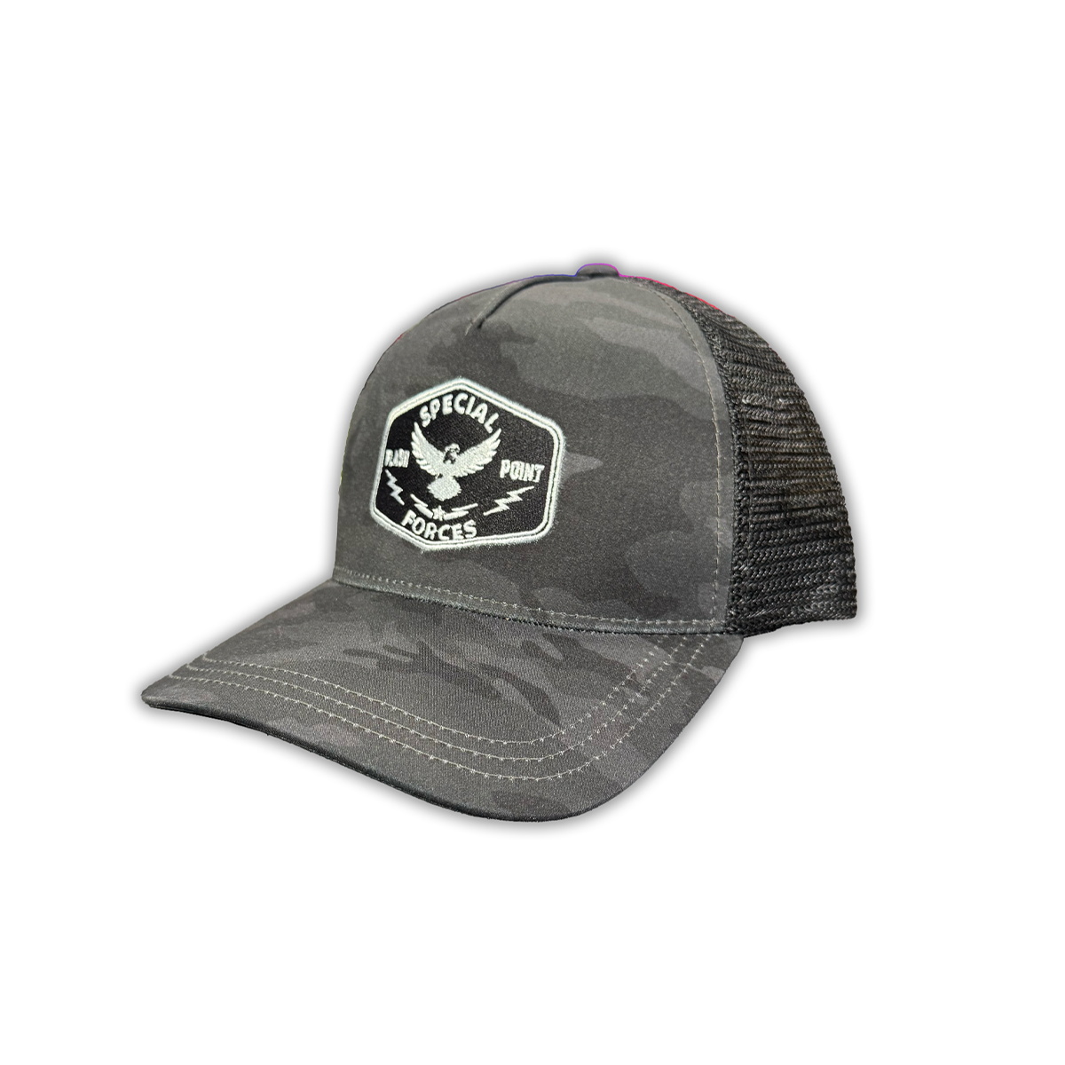 FlashPoint Special Forces Hat - Black Camo Trucker – FlashPoint Store
